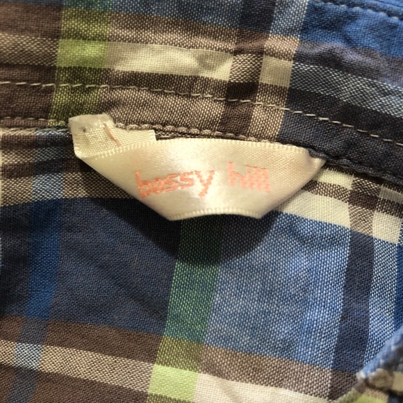 Bossy Hill Boys Plaid Button-Up Shirt – Kids Size (Small), Short Sleeve - Picture 5 of 5